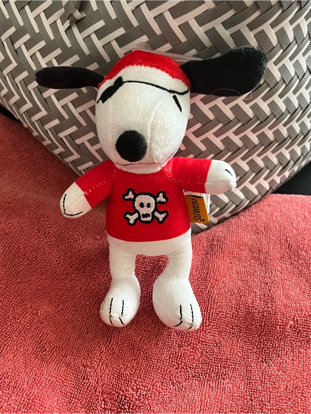 Peanuts Snoopy Pirate Plush Dog Toy - Red, White, Black